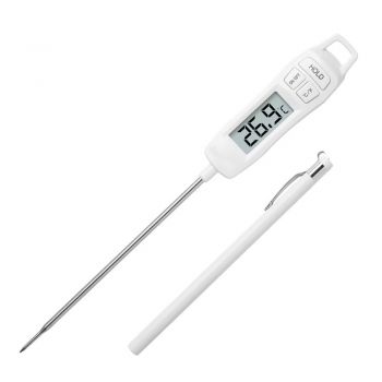 Termometru digital cu sonda pentru bucatarie, lichide, alimente, lactate, prajituri, ceara etc. -50° C - +300° C, Pufo