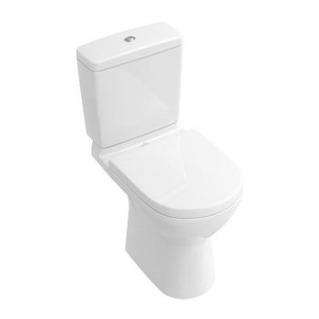 Set vas WC stativ Villeroy & Boch, O.Novo, direct flush, Rezervor, Capac WC soft close, alb alpin la reducere
