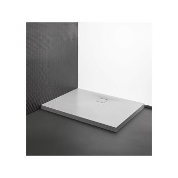 Cădiță de duș, Kolpasan, Moonwalk, 100 x 90 cm, alb