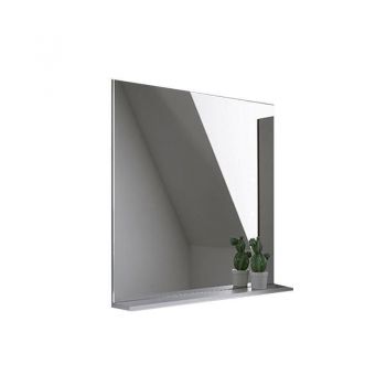 Oglinda cu etajera Kolpasan, Evelin, 65 x 70 cm, gri la reducere