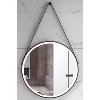 Oglinda Fluminia, Mona New, rotunda, 60 cm, iluminare LED și dezaburire la reducere