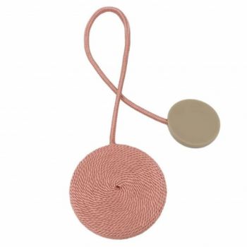 Cordon de strangere pentru draperie sau perdea cu magnet, model Pufo, roz ieftina
