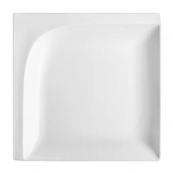 Farfurie adanca Monaco, Ambition, 22.4x22.2x3.1 cm, portelan, alb ieftina