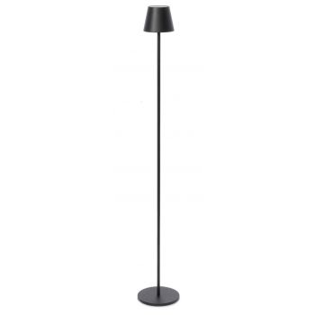 Lampadar LED de exterior Etna, Bizzotto, 17x115 cm, cu baterie reincarcabila, otel acoperit cu pulbere, negru