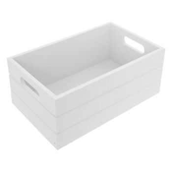 Cutie de depozitare albă din lemn 36x26x15 cm – Orion
