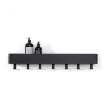 Raft pentru baie negru de montat pe perete din oțel Multi – Spinder Design ieftin