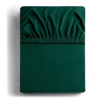 Cearceaf verde din jerseu cu elastic 180x200 cm Amber – DecoKing