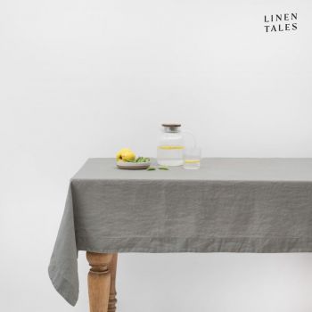 Față de masă din in 140x140 cm Khaki – Linen Tales