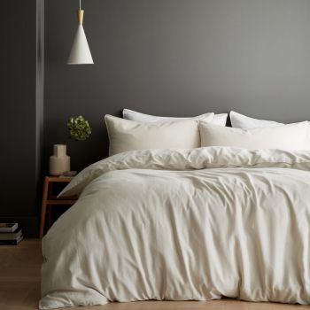 Lenjerie de pat crem pentru pat dublu 200x200 cm Relaxed – Content by Terence Conran
