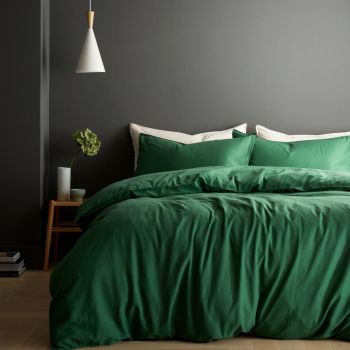 Lenjerie de pat verde pentru pat dublu/extinsă 230x220 cm Relaxed – Content by Terence Conran