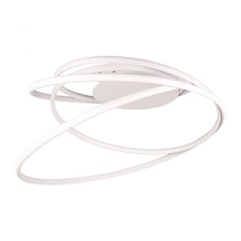 Plafonieră albă LED cu abajur din metal Nala – Trio Select ieftina
