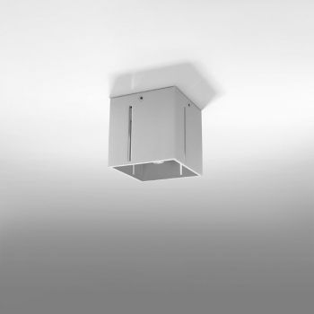 Plafonieră gri cu abajur din metal 10x10 cm Pax – Nice Lamps ieftina