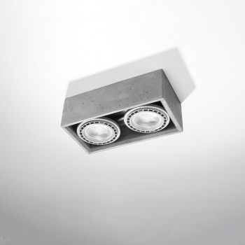 Plafonieră gri 14x27 cm Postiga – Nice Lamps ieftina