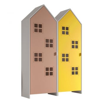 Șifonier de copii galben/roz 115x171,5 cm CASAMI BRUGES – Vipack ieftin