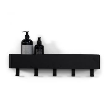 Raft pentru baie negru de montat pe perete din oțel Multi – Spinder Design ieftin