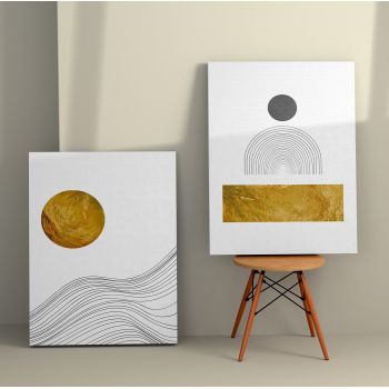 Tablou Canvas (2 bucăți) 2KNV4255, Multicolor, 110x70 cm