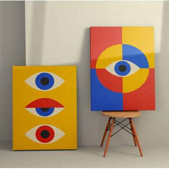Tablou Canvas (2 bucăți) 2KNV4262, Multicolor, 110x70 cm