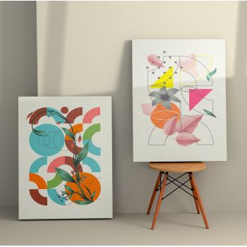 Tablou Canvas (2 bucăți) 2KNV4283, Multicolor, 150x100 cm