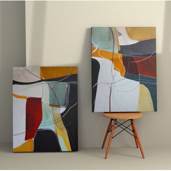 Tablou Canvas (2 bucăți) 2KNV4354, Multicolor, 110x70 cm