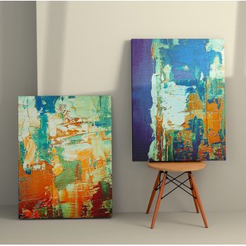 Tablou Canvas (2 bucăți) Antonio 1, Multicolor, 110x70 cm