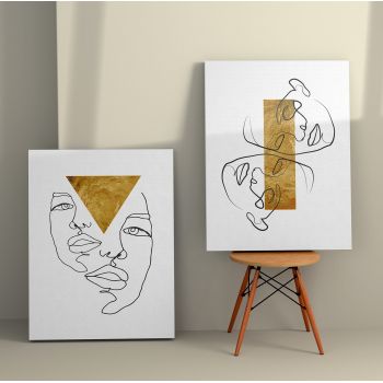 Tablou Canvas (2 bucăți) Antonio 2, Multicolor, 110x70 cm