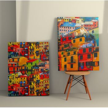 Tablou Canvas (2 bucăți) Antonio 3, Multicolor, 150x100 cm