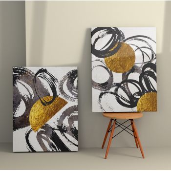 Tablou Canvas (2 bucăți) Antonio 5, Multicolor, 110x70 cm