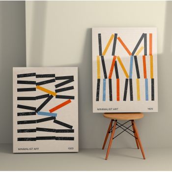 Tablou Canvas (2 bucăți) Antonio 6, Multicolor, 110x70 cm