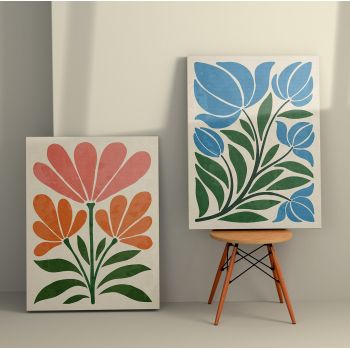Tablou Canvas (2 bucăți) Elegance 12, Multicolor, 150x100 cm