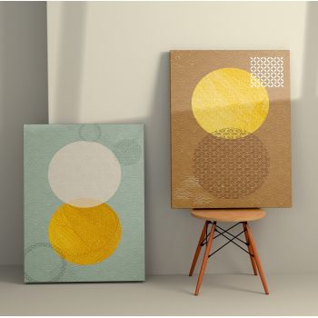 Tablou Canvas (2 bucăți) Rustic 3, Multicolor, 110x70 cm