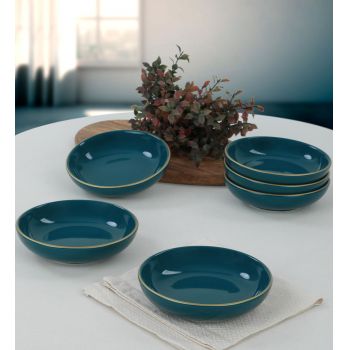 Set boluri ceramice pentru sos ST489006F418A841600MAYD100, Albastru Petrol, 13x3.3x13 cm