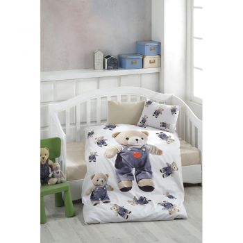 Lenjerie de pat pentru copii din bumbac pentru pătuț cu cearceaf inclus/cu 4 piese 100x150 cm – Mila Home