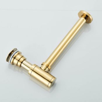 Sifon decorativ pentru lavoar și ventil universal cu click-clack, auriu lucios ieftina