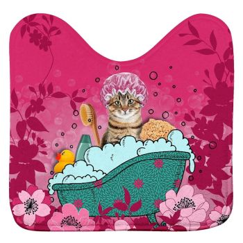 Covoraș de baie roz pentru WC 45x45 cm Chatibulle – douceur d'intérieur