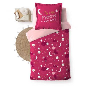 Lenjerie de pat pentru copii din bumbac pentru pat de o persoană 140x200 cm Moonlight – douceur d'intérieur