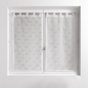 Perdele albe/gri 2 buc. 60x90 cm Olympia – douceur d'intérieur