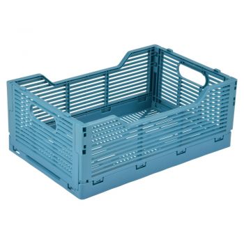 Cutie de depozitare albastră din plastic 40x30x17 cm – Homéa ieftina