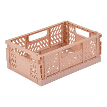 Cutie de depozitare roz-deschis din plastic 21x14.5x8 cm – Homéa ieftina