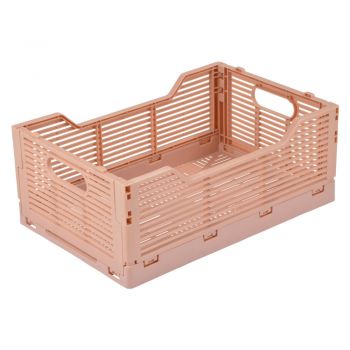 Cutie de depozitare roz-deschis din plastic 30x20x11.5 cm – Homéa