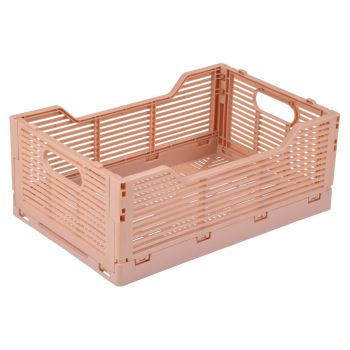 Cutie de depozitare roz-deschis din plastic 40x30x17 cm – Homéa ieftina