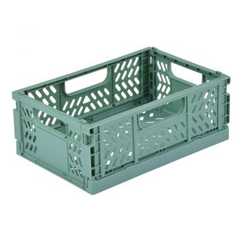Cutie de depozitare verde-deschis din plastic 21x14.5x8 cm – Homéa ieftina