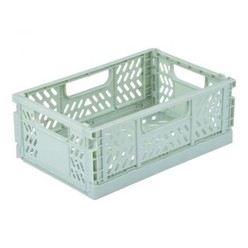 Cutie de depozitare verde-mentă din plastic 21x14.5x8 cm – Homéa ieftina