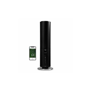 Umidificator cu ultrasunete Duux Beam 2 Black, WiFi, Pentru 40 mp, Asistenti vocali, Iluminare ambientala