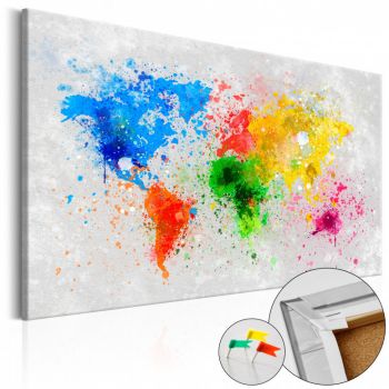 Tablou din plută - Expressionism of the World [Cork Map] 120x80 cm