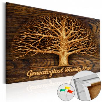 Tablou din plută - Family Tree [Corkboard] 120x80 cm