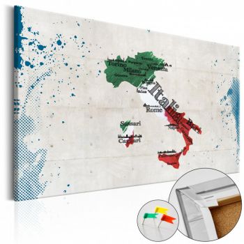 Tablou din plută - Italy [Cork Map] 120x80 cm