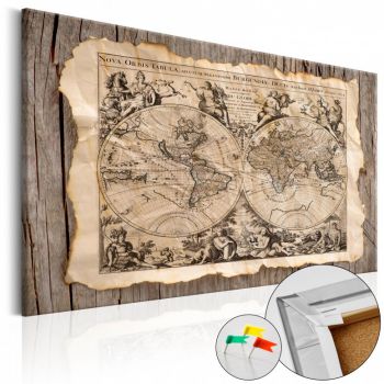 Tablou din plută - Map of the Past [Cork Map] 120x80 cm