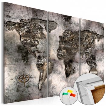 Tablou din plută - Opalescent Map [Cork Map] 120x80 cm ieftin