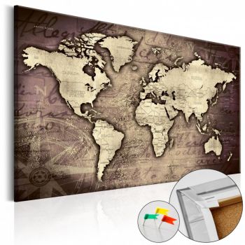 Tablou din plută - Precious World [Cork Map] 120x80 cm ieftin