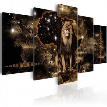 Tablou - Golden Lion 100x50 cm ieftin